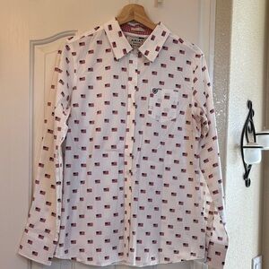 Ariat Women's Kirby USA Print Button-Down Long Sleeve Stretch Western Shirt.